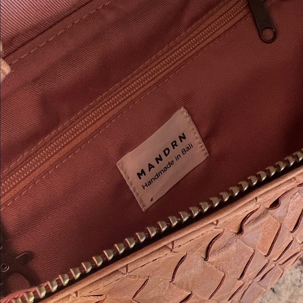 Brown Woven Leather Belt Bag - Picture 6 of 9